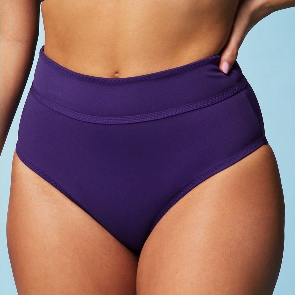 Fabletics Boardwalk High-Waisted Swim Bottom in Twilight Size Medium